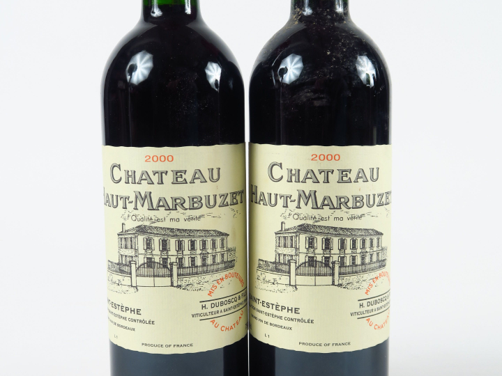 2 BOUTEILLES CHÂTEAU HAUT MARBUZET ST ESTEPHE - 2000