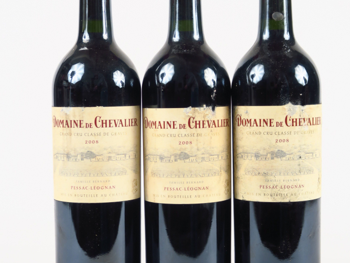 3 BOUTEILLES DOMAINE DE CHEVALIER GCC GRAVES - 2008 - ELA
