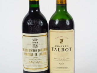 Vente aux enchères 2 BOUTEILLES 1990 : 1 CHÂTEAU PICHON LONGUEVILLE COMTESSE DE LALANDE G