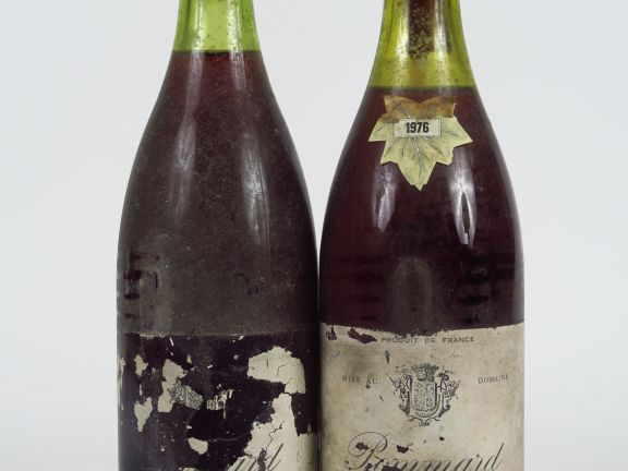 2 BOUTEILLES POMMARD POTHIER RIEUSSET - 1976 - 1 PRESUMEE/2,5 CM/4 CM/