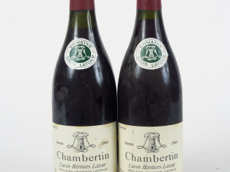 Vente aux enchères 2 BOUTEILLES CHAMBERTIN GC L. LATOUR - 1989 -