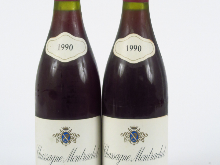 2 BOUTEILLES CHASSAGNE MONTRACHET A. DE MERICOURT - 1990