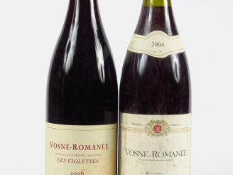 Vente aux enchères 2 BOUTEILLES :1 VOSNE ROMANEE 'LES VIOLETTES' CLERGET 2006 - 1 VOSNE R