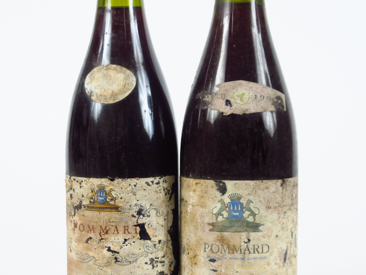 2 BOUTEILLES POMMARD A. BICHOT - MILLESIME ILLISIBLE