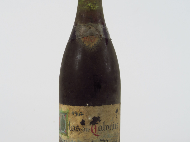 1 BOUTEILLE CHATEAUNEUF DU PAPE CLOS DU CALVAIRE 1947 - 2,5 CM/EA