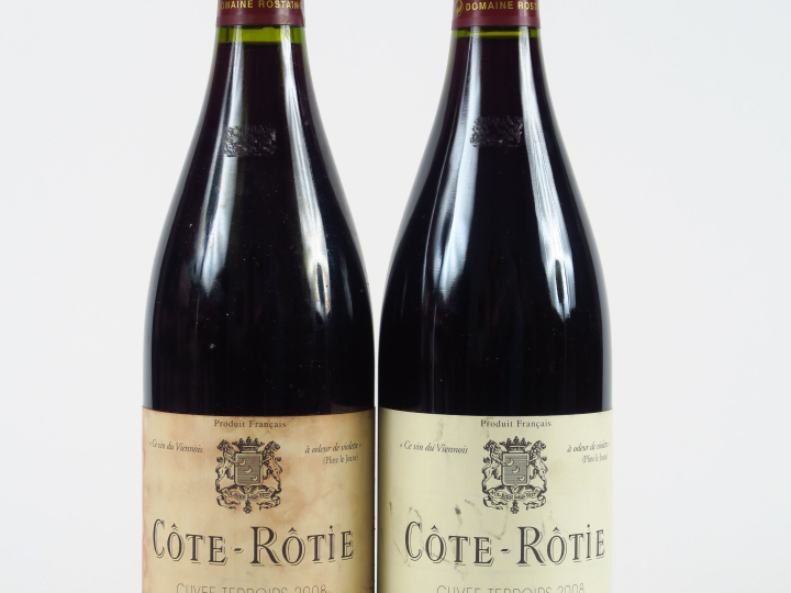 2 BOUTEILLES CÔTE ROTIE 'CUVEE TERROIRS' ROSTAING - 2008 - 1 ET