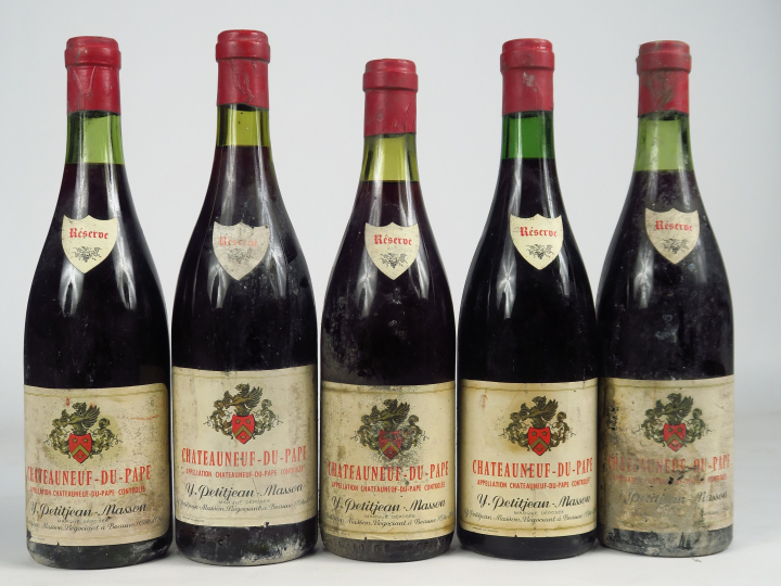 5 BOUTEILLES CHATEAUNEUF DU PAPE 'RESERVE' PETITJEAN MASSON - 2 CM/2 E