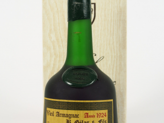 Vente aux enchères 1 BOUTEILLE VIEIL ARMAGNAC GELAS   FILS - 1924