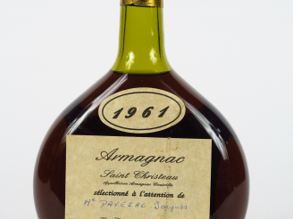 Vente aux enchères 1 BOUTEILLE ARMAGNAC SAINT CHRISTEAU - 1961