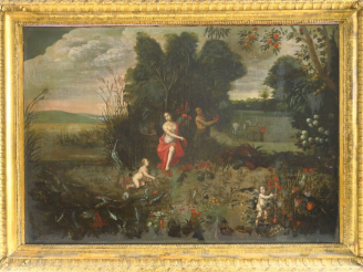 Vente aux enchères Ecole flamande du XVIIème siècle, suiveur de Jan BRUEGHEL "Allégorie d