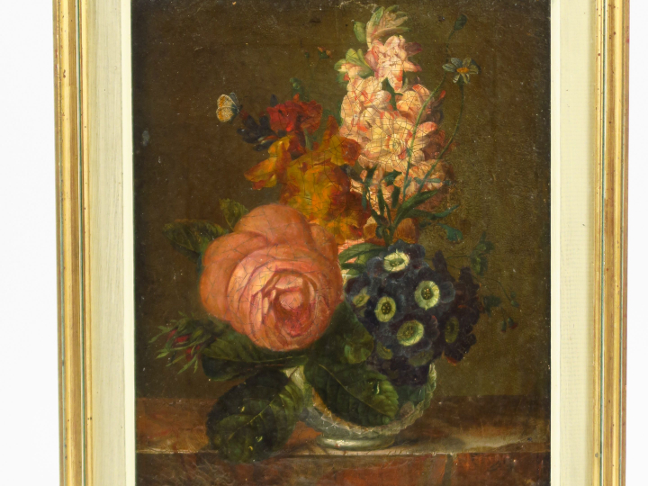 Entourage de Jacob Van Os "Natures mortes aux fruits et aux fleurs" Pa