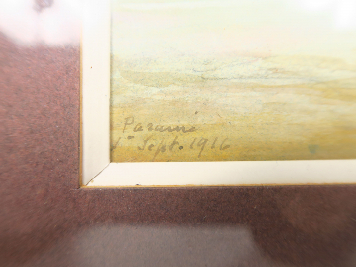 Maxime FAIVRE "La plage" Aquarelle.  Signée en bas à droite.  Située e