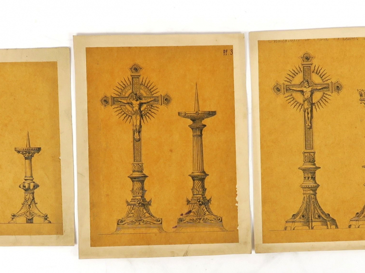 Ecoles françaises XIXème et XXème « Planches pour des objets liturgiqu