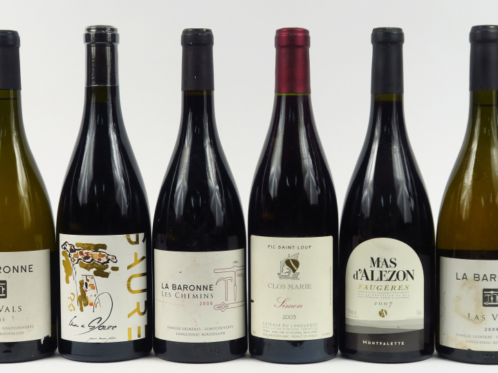 6 BOUTEILLES : 3 BOUTEILLES LA BARONNE (2 CUVEE LAS VALLS 2005/1 LES C