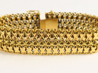 Vente aux enchères Bracelet Napoléon III en or. Poids : 33,6 g