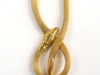 Vente aux enchères Collier en or en forme de serpent. Poids : 30 g