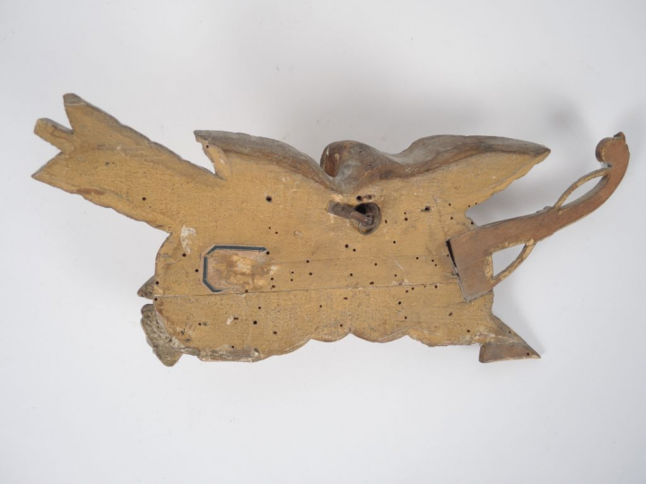 Bois doré XVIIIème « Oiseaux » (accidents et restaurations) 17 x 39 cm