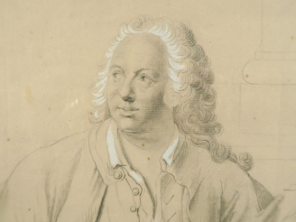 Vente aux enchères Ecole française XVIIIème "Portrait d'homme" Dessin au crayon, rehauts 
