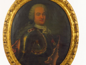 Vente aux enchères Ecole française XVIIIème "Portrait d’homme en armure’. Huile sur toile