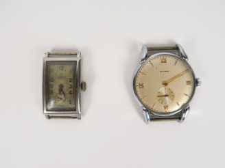 Vente aux enchères OMEGA. Montre d'homme. On y joint une montre d'homme Syma.