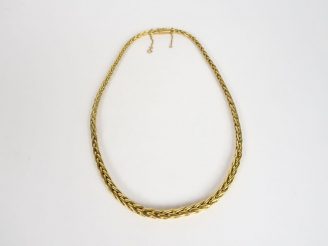 Vente aux enchères Collier souple en or jaune, maille palmier.  Poids. 20,61 gr (petit ac