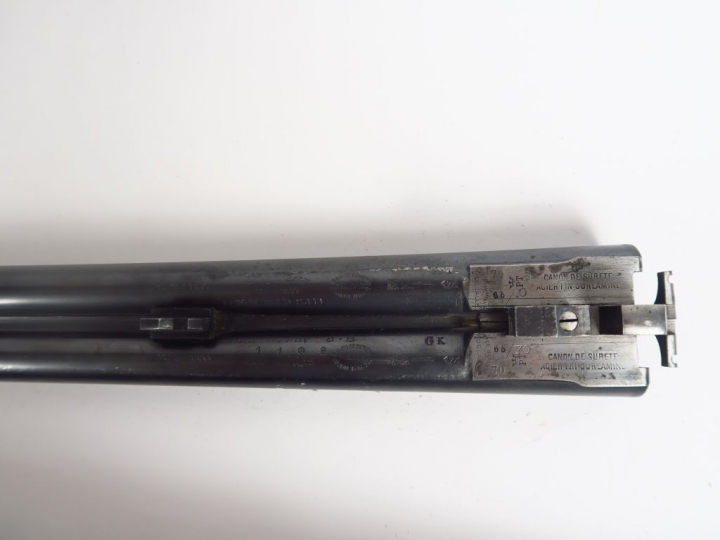 Joli fusil juxtaposé à coffre systéme Anson   Delay "spirobloc" calibr