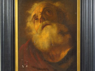 Vente aux enchères Ecole française XVIIIème. "Portrait d'homme barbu". Huile sur toile. D