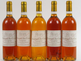 Vente aux enchères 5 BOUTEILLES CHÂTEAU DU CROS LOUPIAC : 1 de 1990 - 1 de 1993