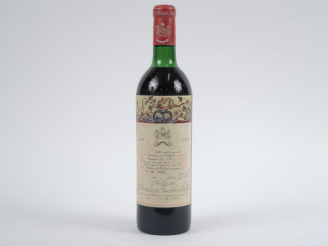 Vente aux enchères 1 BOUTEILLE CHÂTEAU MOUTON ROTHSCHILD 1er GCC PAUILLAC - 1968 - LB/CAP