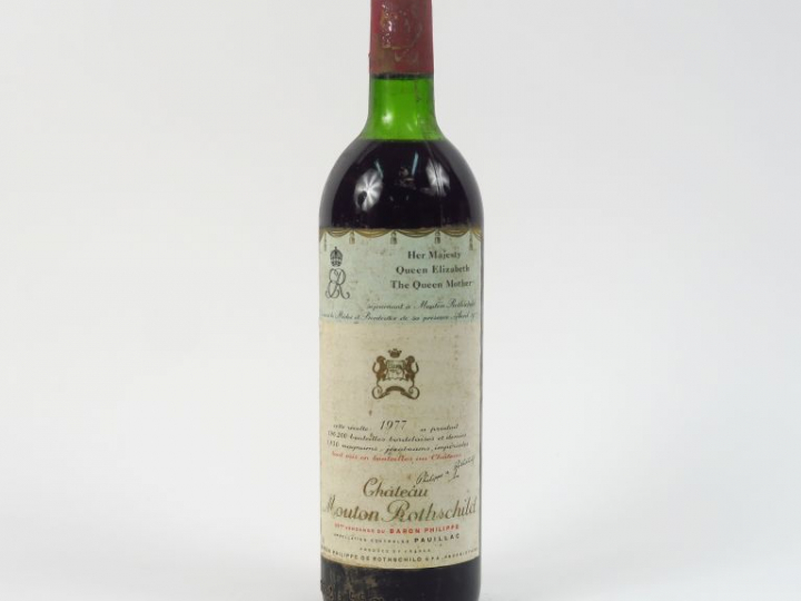 1 BOUTEILLE CHÂTEAU MOUTON ROTHSCHILD 1er GCC PAUILLAC - 1977 - HEP/CA