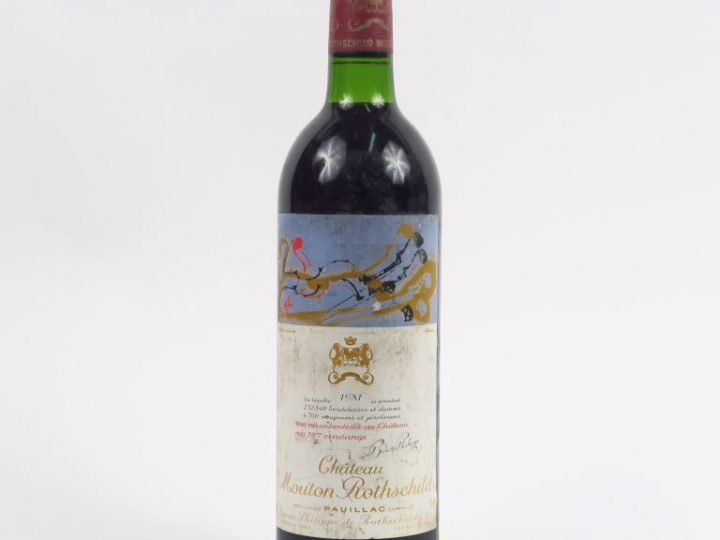 1 BOUTEILLE CHÂTEAU MOUTON ROTHSCHILD 1er GCC PAUILLAC - 1981 - BG/ETL