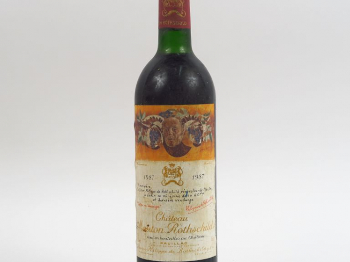 1 BOUTEILLE CHÂTEAU MOUTON ROTHSCHILD 1er GCC PAUILLAC - 1987 - BG/ETL