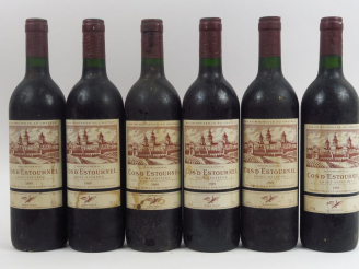 Vente aux enchères 6 BOUTEILLES CHÂTEAU COS D'ESTOURNEL GCC ST ESTEPHE - 1989 - BG ++ 