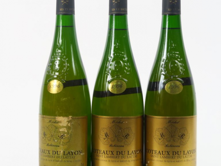 3 BOUTEILLES COTEAUX DU LAYON ST LAMBERT DU LATTEY M. ROBINEAU - 1996 