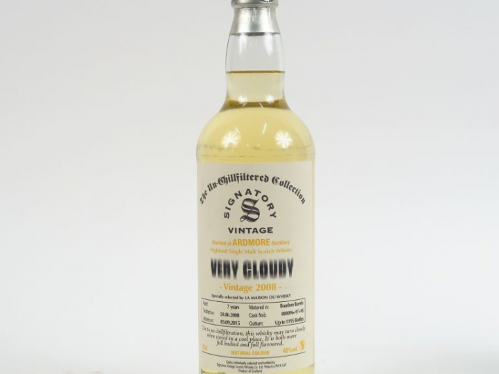 1 BOUTEILLE WHISKY ARDMORE SIGNATORY VINTAGE 'VERY CLOUDY' - 2008