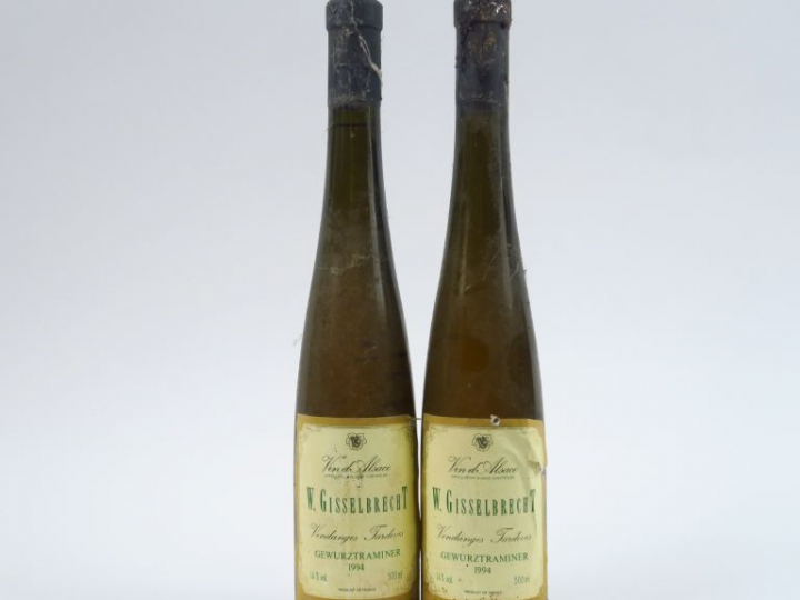 2 BOUTEILLES (50 cl) GEWURZTRAMINER V.T. WILLY GISSELBRECHT - 1994