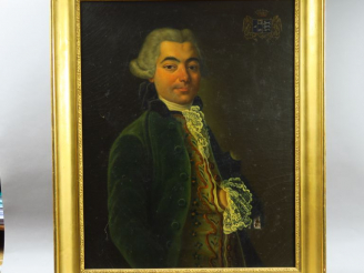 Vente aux enchères Ecole française fin XVIIIe début XIXe. "Portrait de Léon de Pourquery 