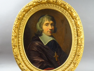 Vente aux enchères Ecole française fin XVIIIe. "Portrait de Jean de Roquette, Evêque d'Au