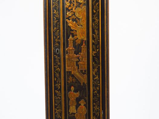 Régulateur de parquet XIXe de style Louis XIV en bois noirci et laqué,
