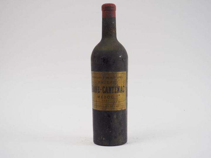 1 BOUTEILLES CHÂTEAU BRANE CANTENAC GCC MARGAUX - 1931 - BEP/BS