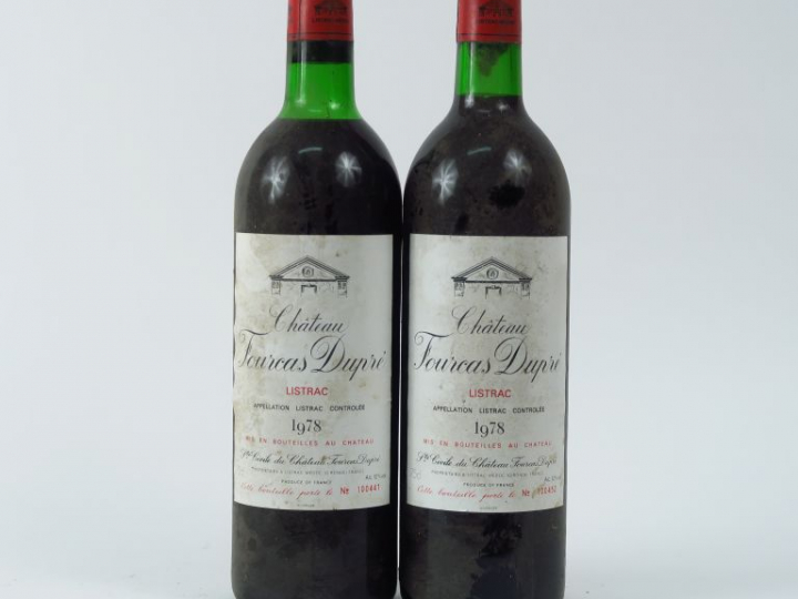 2 BOUTEILLES CHÂTEAU FOURCAS DUPRE LISTRAC - 1978 - 1 LB-HEP