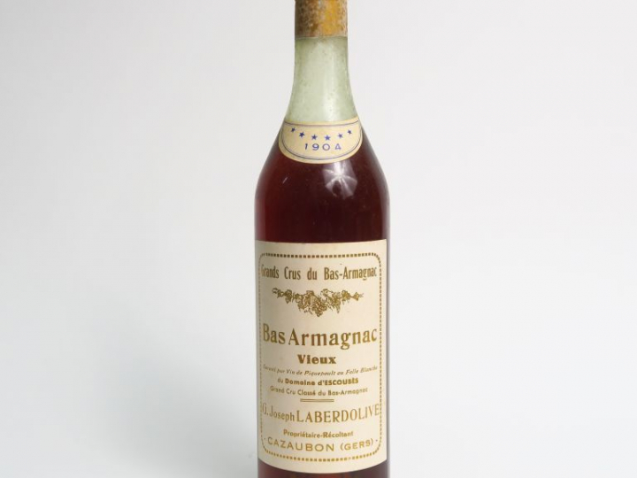 1 BOUTEILLE BAS ARMAGNAC DOMAINE D'ESCOUBES JOSEPH LABERDOLIVE - 1904