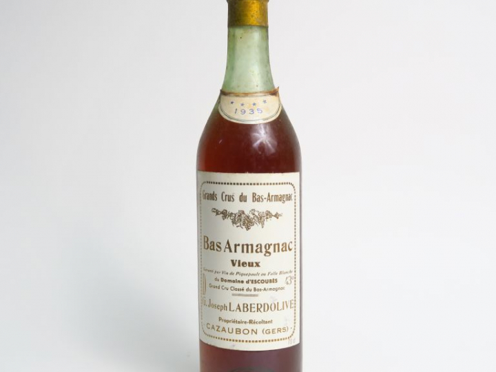 1 BOUTEILLE BAS ARMAGNAC DOMAINE D'ESCOUBES JOSEPH LABERDOLIVE 43° - 1