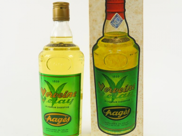 1 BOUTEILLE VERVEINE JAUNE DU VELAY PAGES 43° - COFFRET