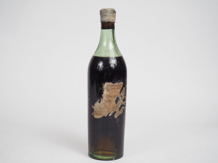 1 BOUTEILLE COGNAC DOMAINE DE MAZUREAU 1878 - Etiquette très abîmée - 