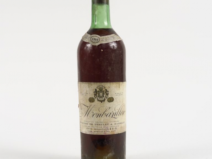 1 BOUTEILLE MONBAZILLAC DOMAINES DE THIEULET et MARSALET - 1955 - BG/E