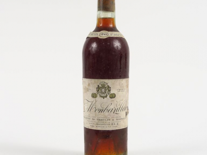 1 BOUTEILLE MONBAZILLAC DOMAINES DE THIEULET et MARSALET - 1961 - BG/E