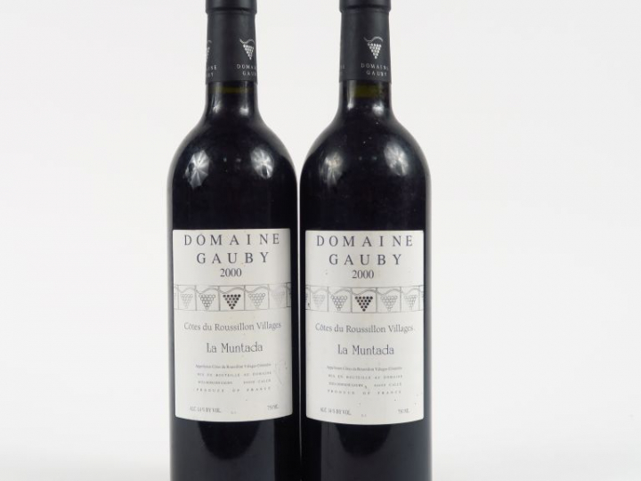 2 BOUTEILLES DOMAINE GAUBY 'LA MUNTADA' CÔTES DU ROUSILLON - 2000