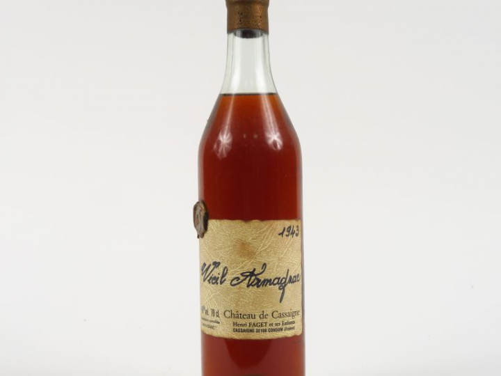 1 BOUTEILLE VIEIL ARMAGNAC CHÂTEAU DE CASSAIGNE FAJET - 1943 - MISE : 