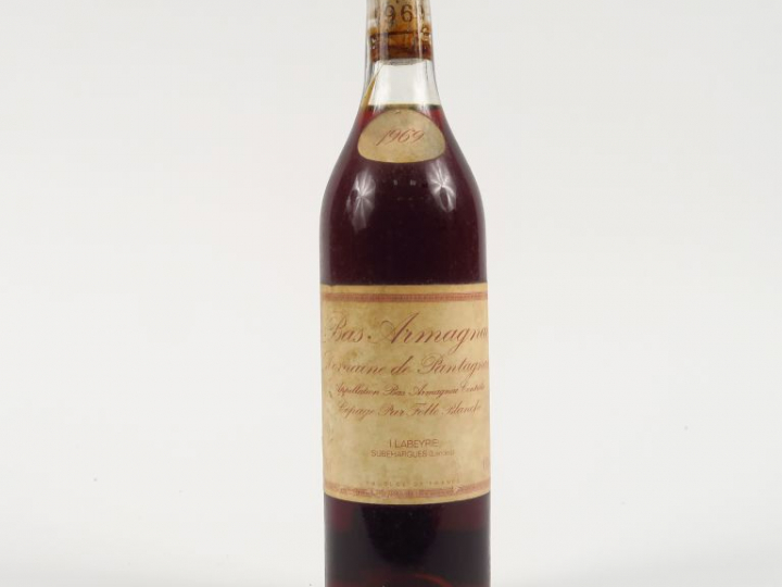 1 BOUTEILLE BAS ARMAGNAC DOMAINE DE PANTAGNAN 43° - 1969 - MISE : 1987